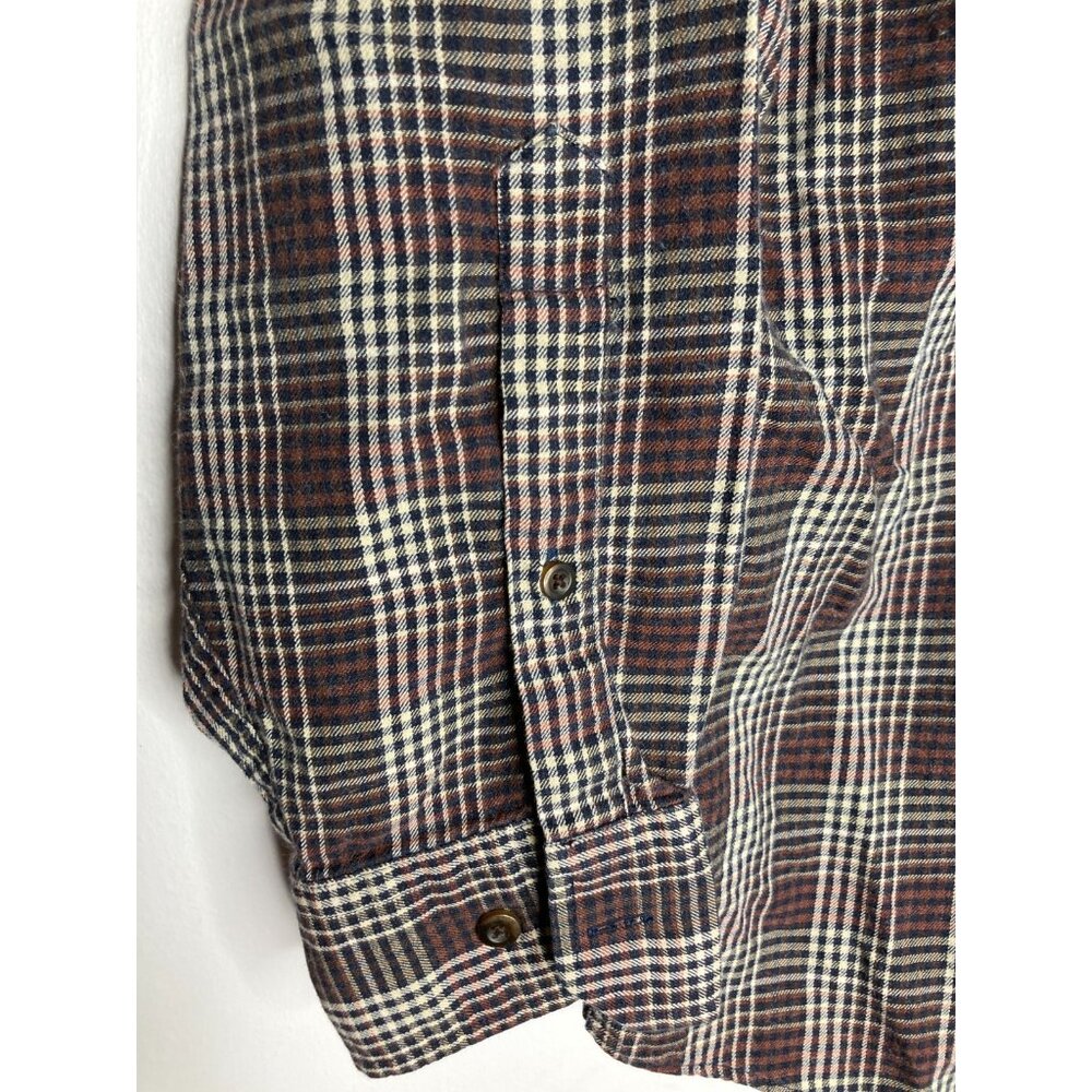 Pendleton Men's Medium Brown Plaid Longsleeve But… - image 5